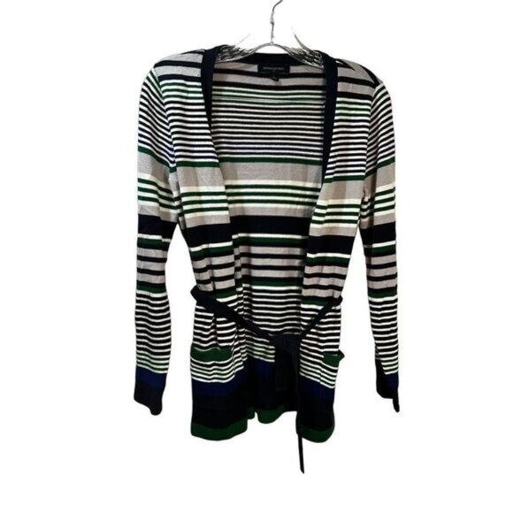 Banana Republic Stripe Open Cardigan with Belt Small - Picture 1 of 6